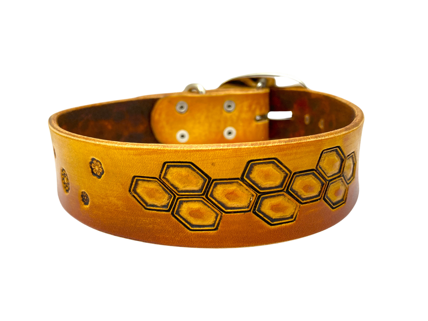 Nature inspired leather dog collars