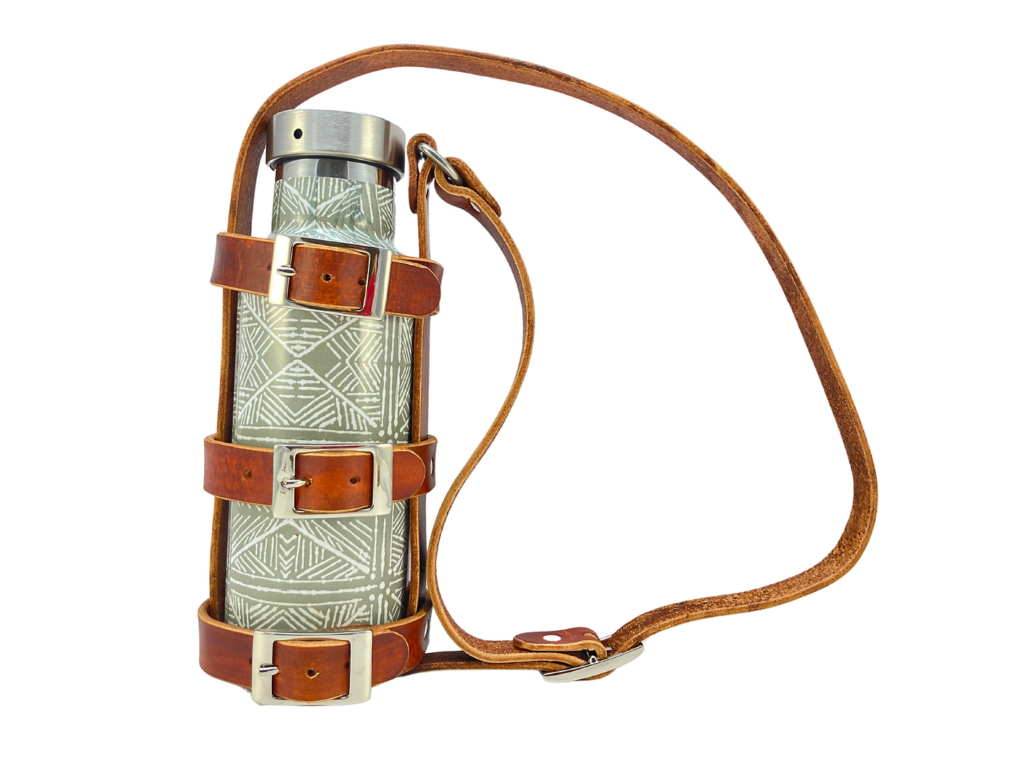 "The tough boy" leather water bottle sling