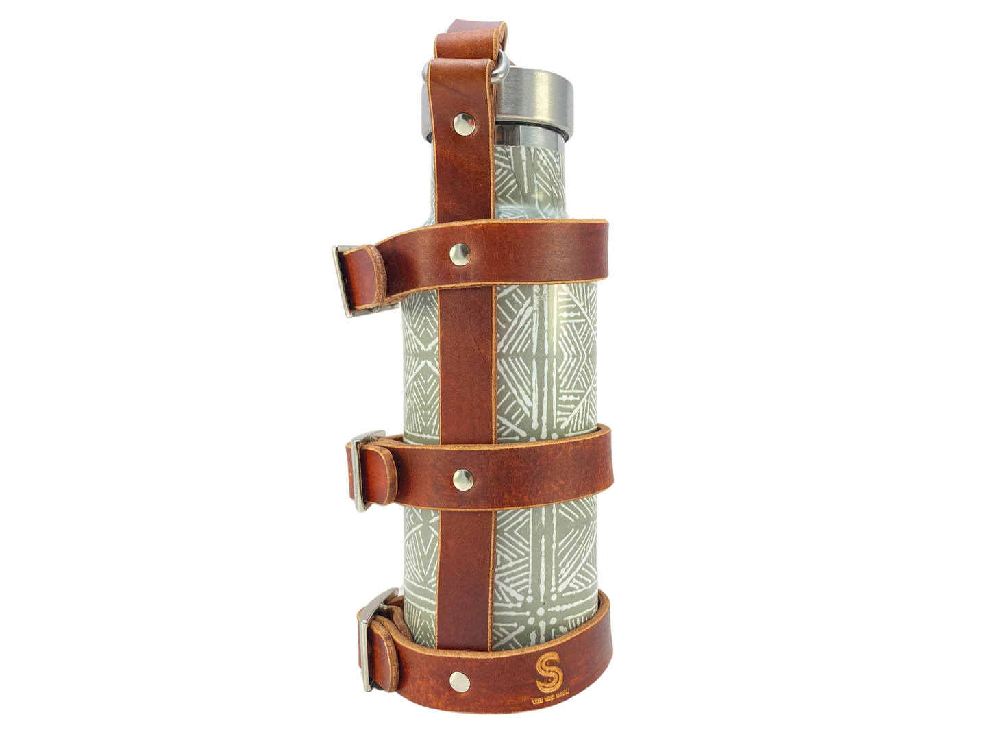 "The tough boy" leather water bottle sling