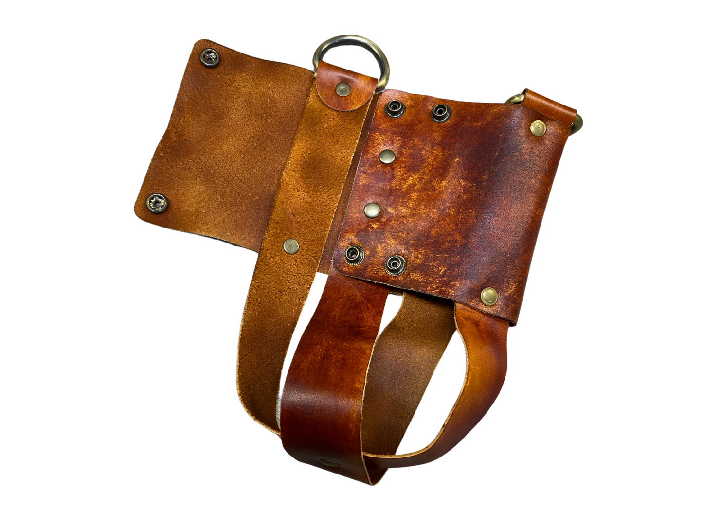 Leather water bottle / travel mug carrier sling