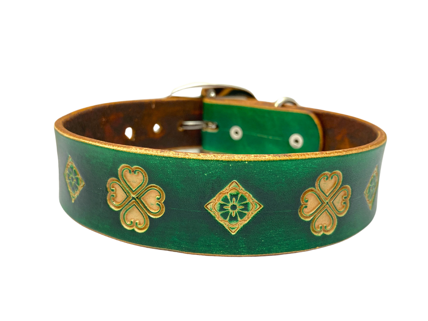 Nature inspired leather dog collars