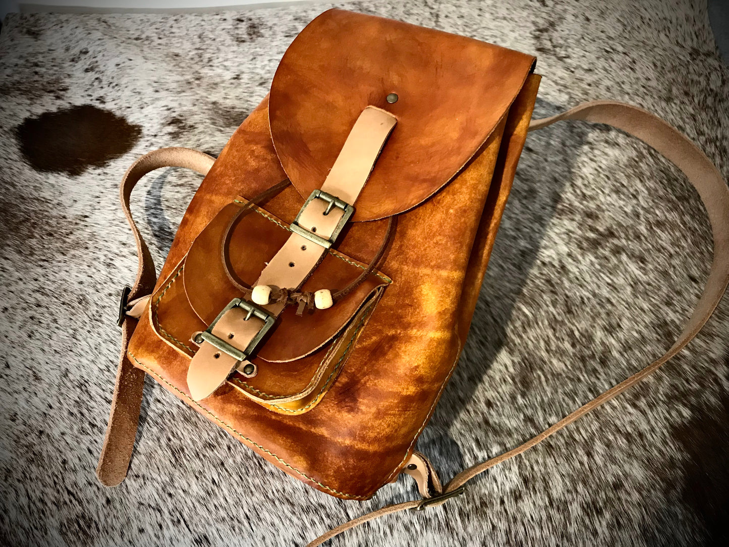 Full leather backpack