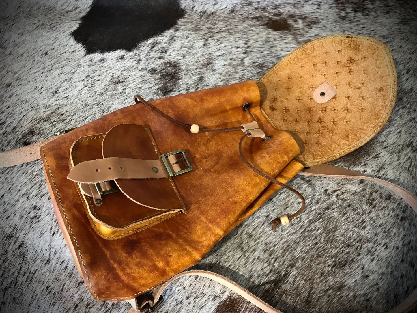 Full leather backpack
