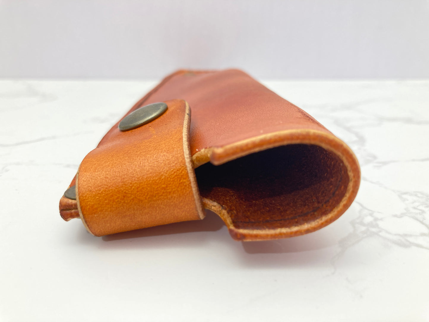 Handcrafted leather kitchen knife sheath -Plain
