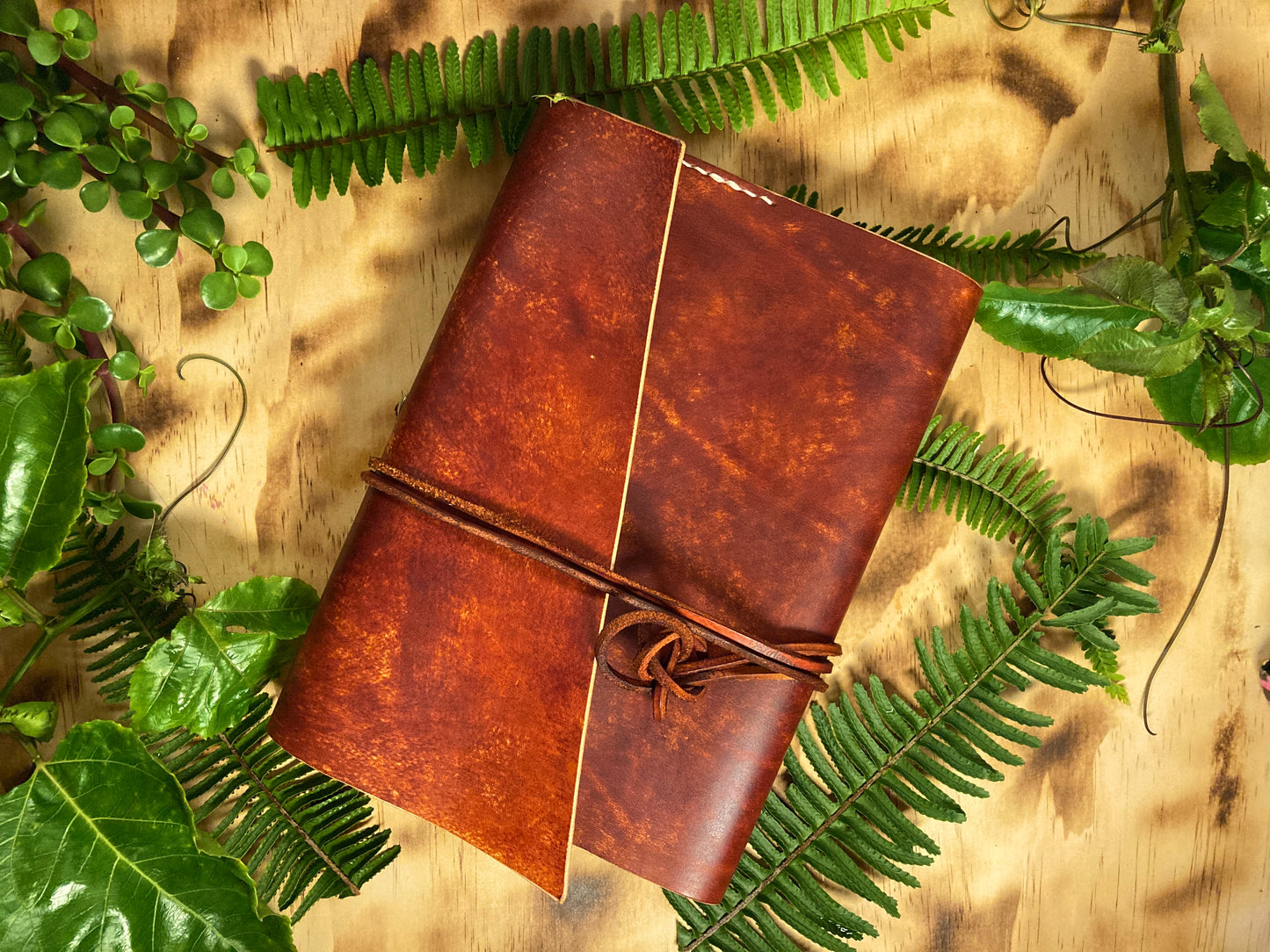 Wandering spirits leather journal cover