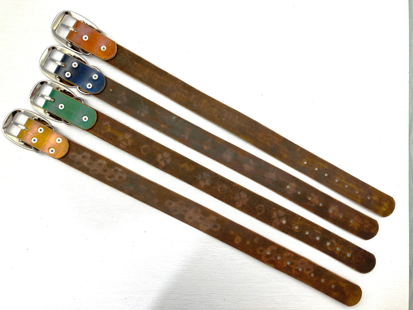 Nature inspired leather dog collars