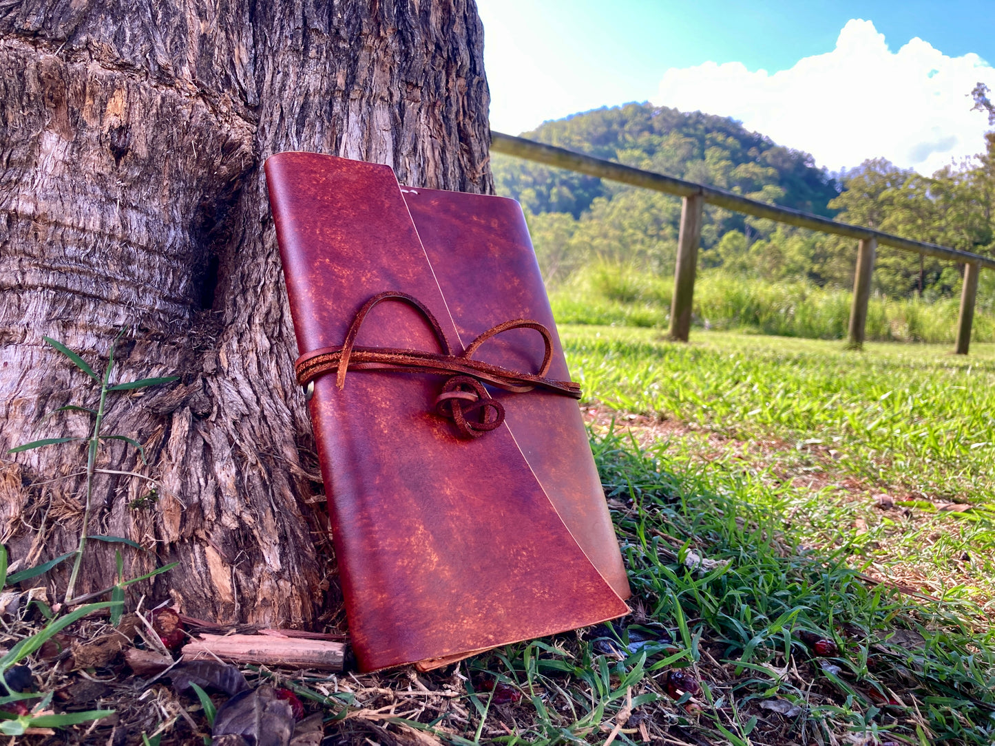 Wandering spirits leather journal cover