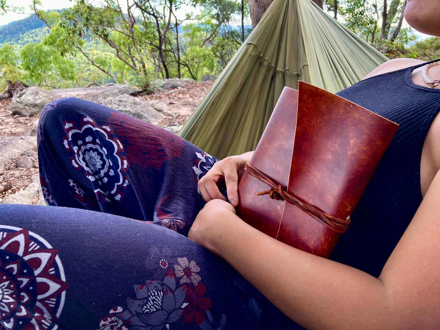 Wandering spirits leather journal cover