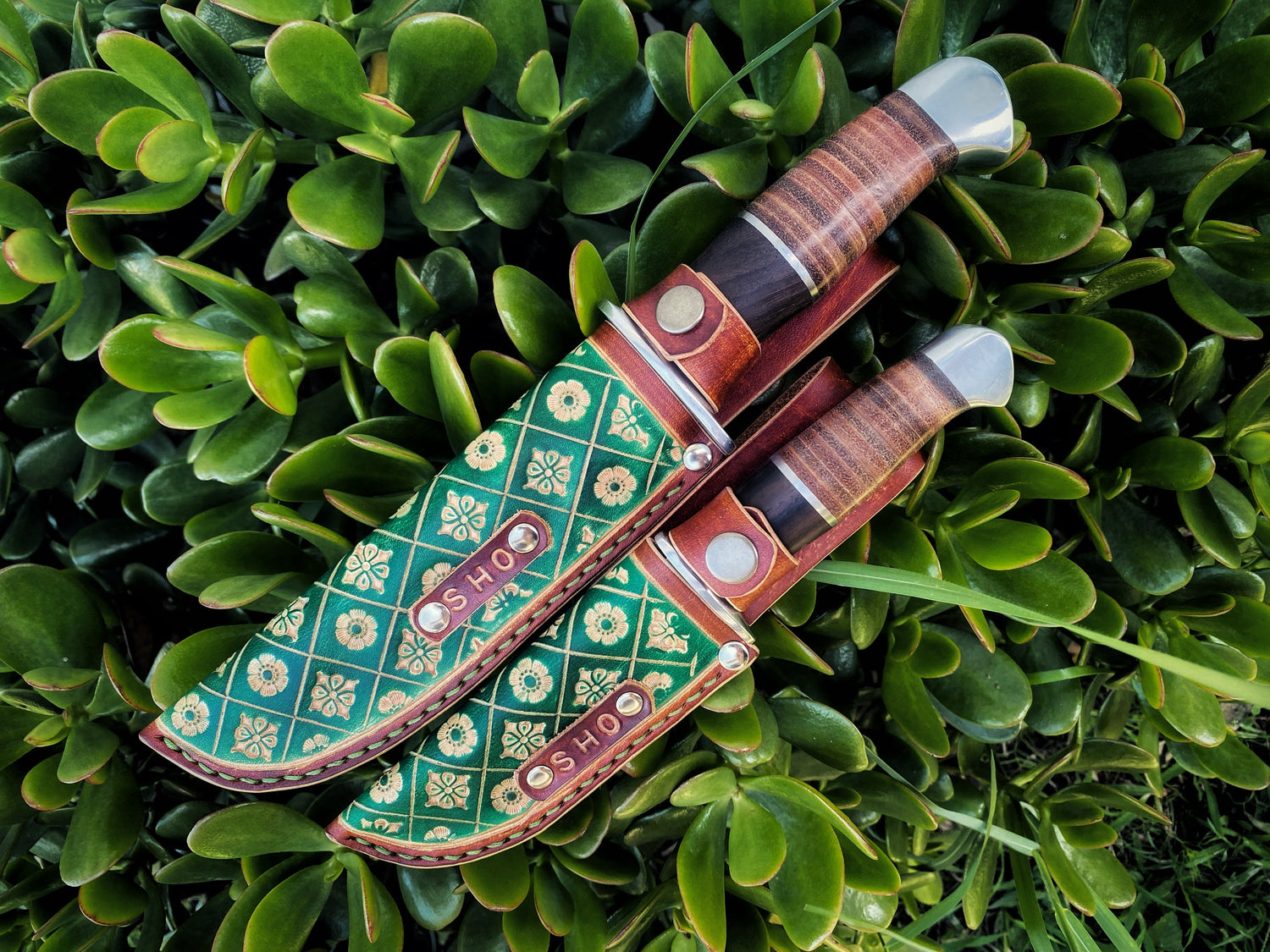 Hand tooled leather sheath