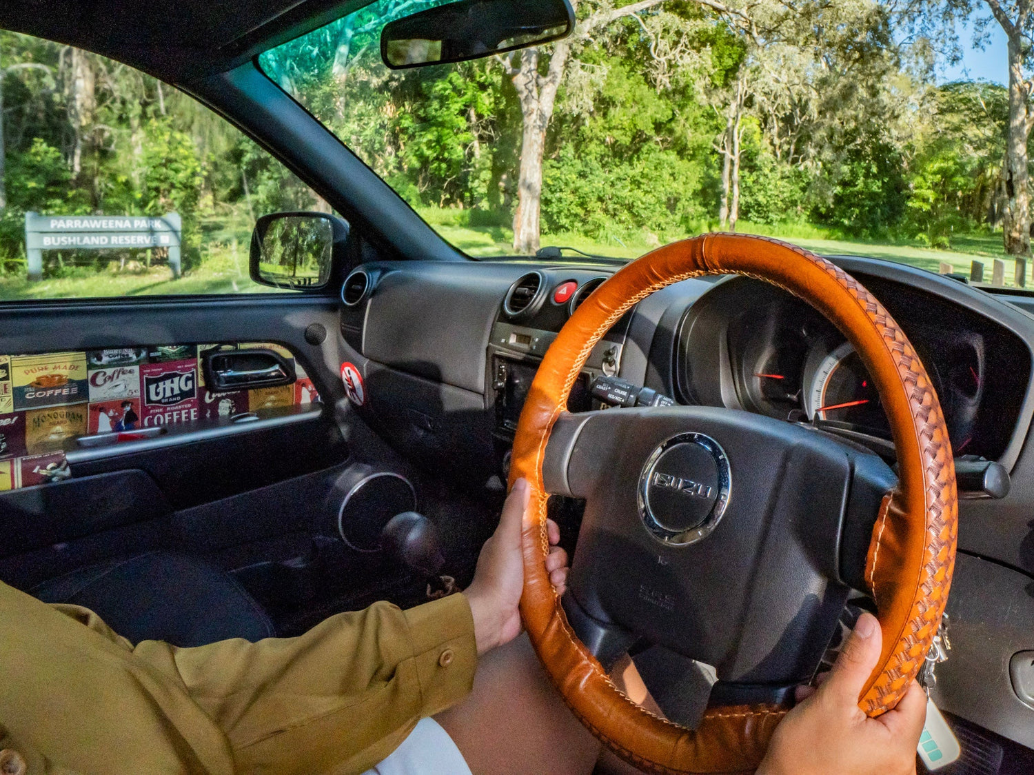 The Sho Room leather steering wheel covers