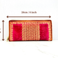 "Flower of life" nature inspired leather zip long wallet purse