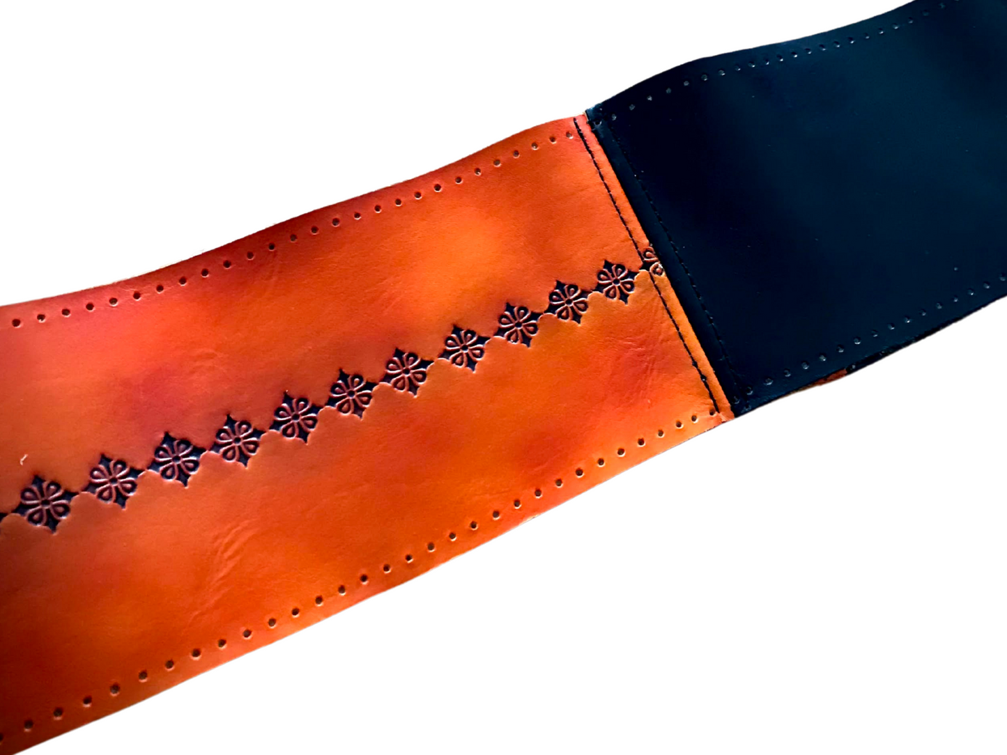 Dual tone hand tooled wheel wrap - Diamond