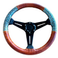 Boho dual tone hand tooled wheel wrap - Geometric