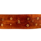 Hand tooled custom leather steering wheel cover - Flowers