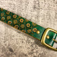 Nature inspired custom leather belt - Green nature