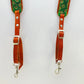 Adventurers full grain leather camera strap - green nature