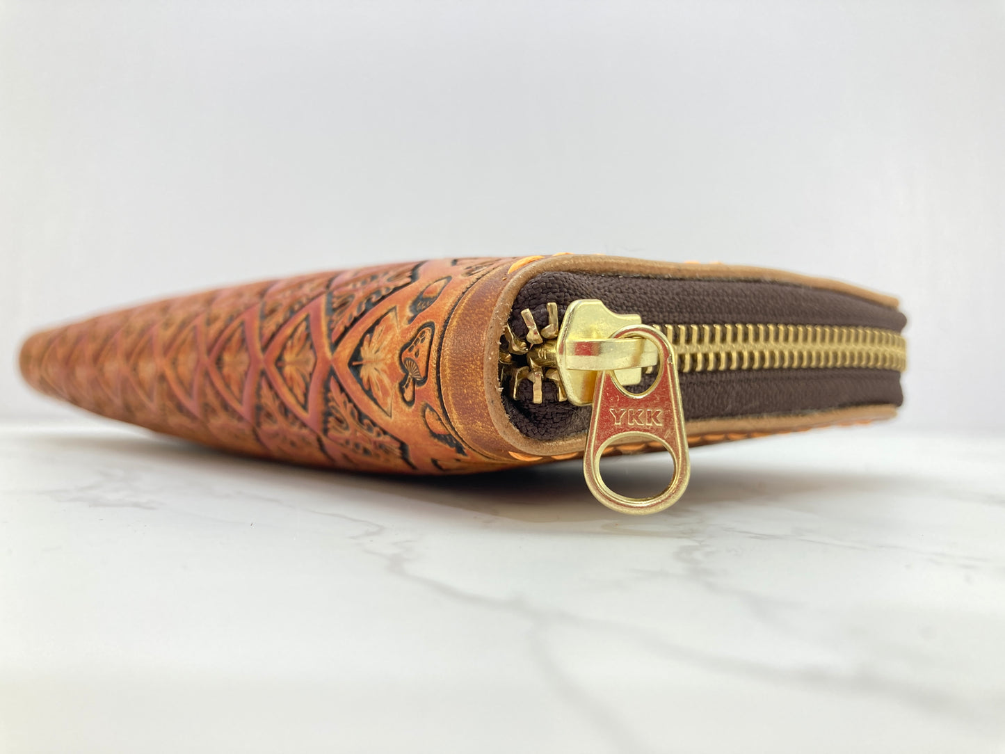 "Autumn leaves" nature inspired zip long wallet purse