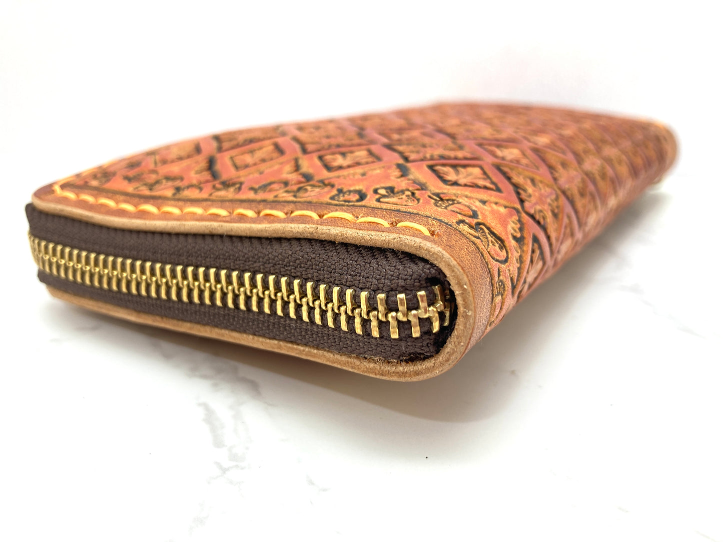 "Autumn leaves" nature inspired zip long wallet purse