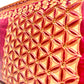 "Flower of life" nature inspired leather zip long wallet purse