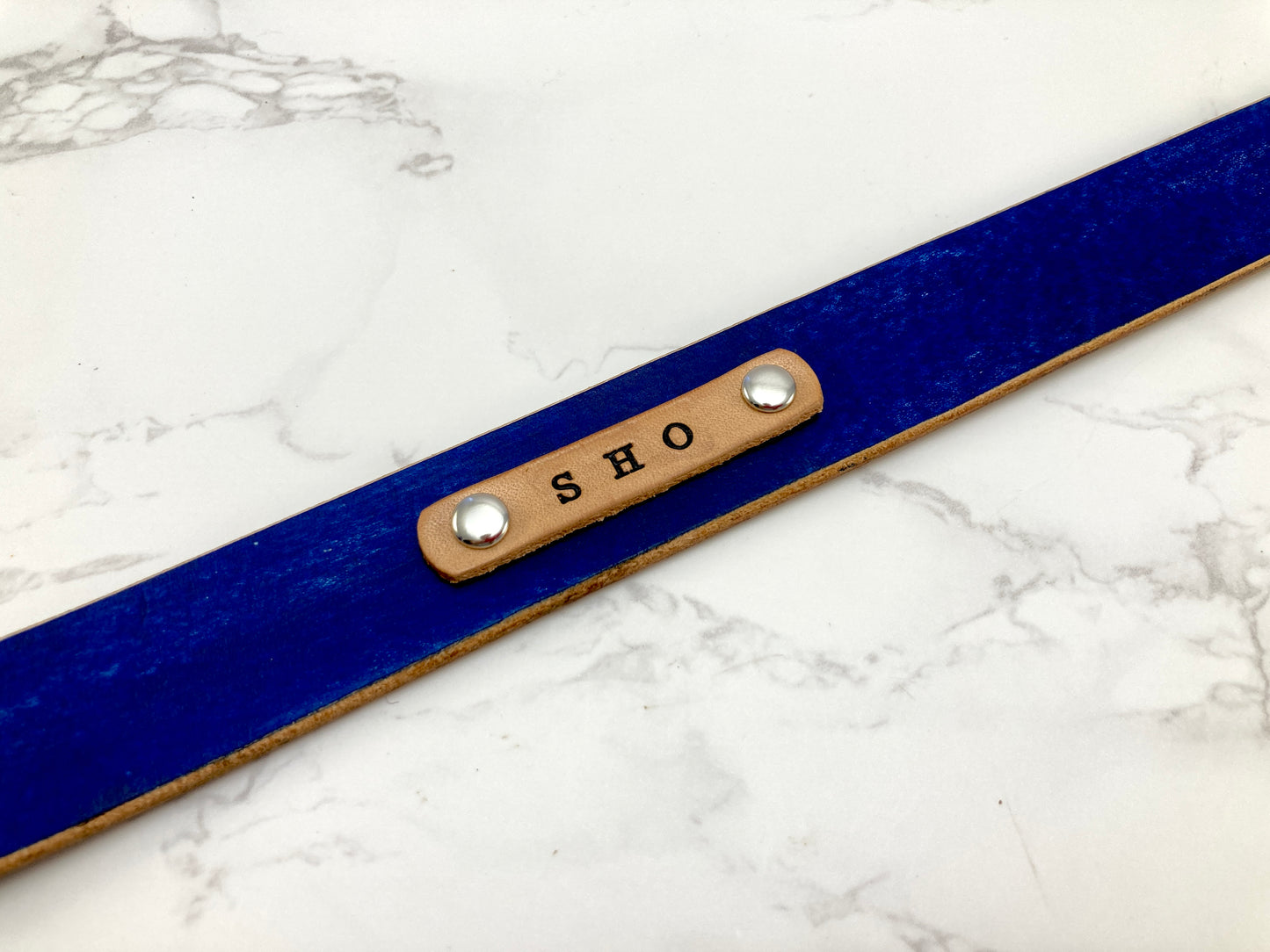 "Basket Weave" Hand carved Dog collar leash