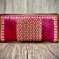 "Flower of life" nature inspired leather zip long wallet purse