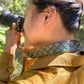 Adventurers full grain leather camera strap - green nature