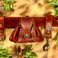 Wild child's Mini leather belt pouch with string closure