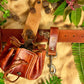 Wild child's Mini leather belt pouch with string closure