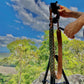 Adventurers full grain leather camera strap - green nature