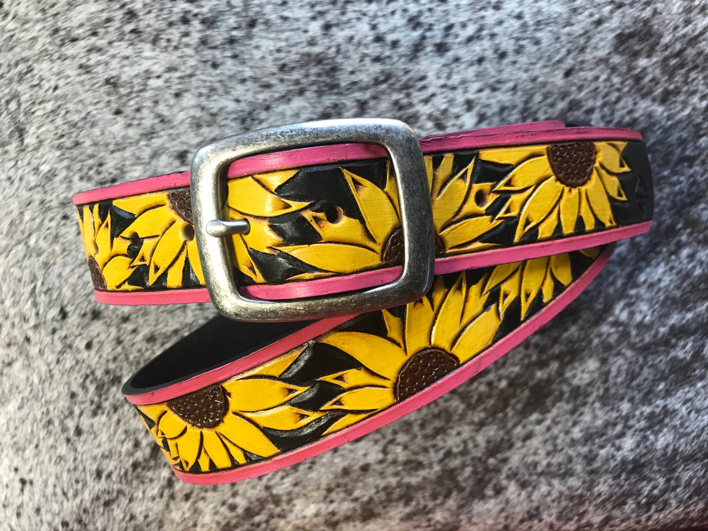 Hand painted Sunflower belt