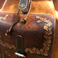 Hand embossed full leather backpack