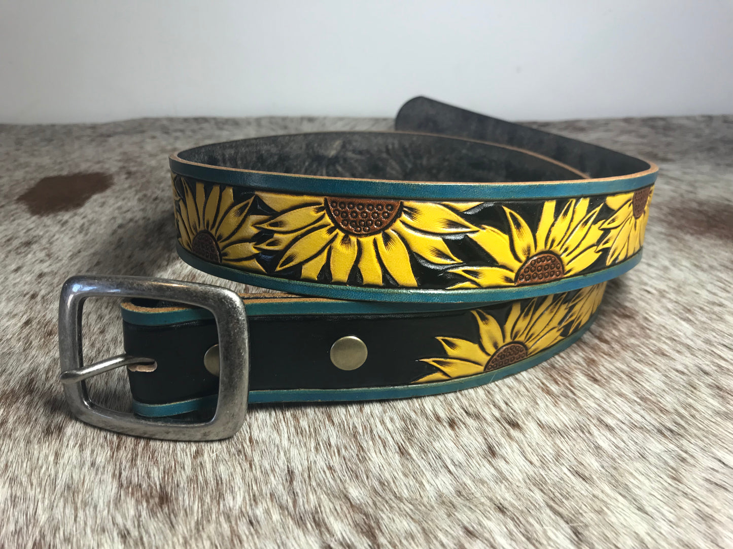 Hand painted Sunflower belt