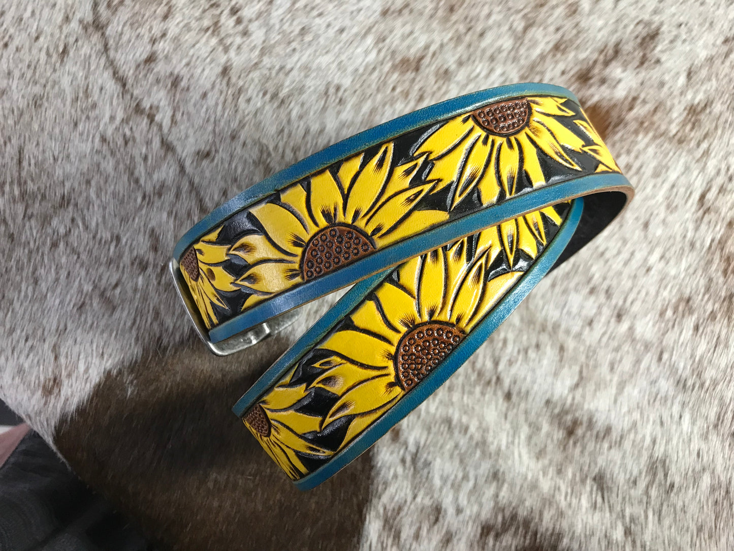Hand painted Sunflower belt