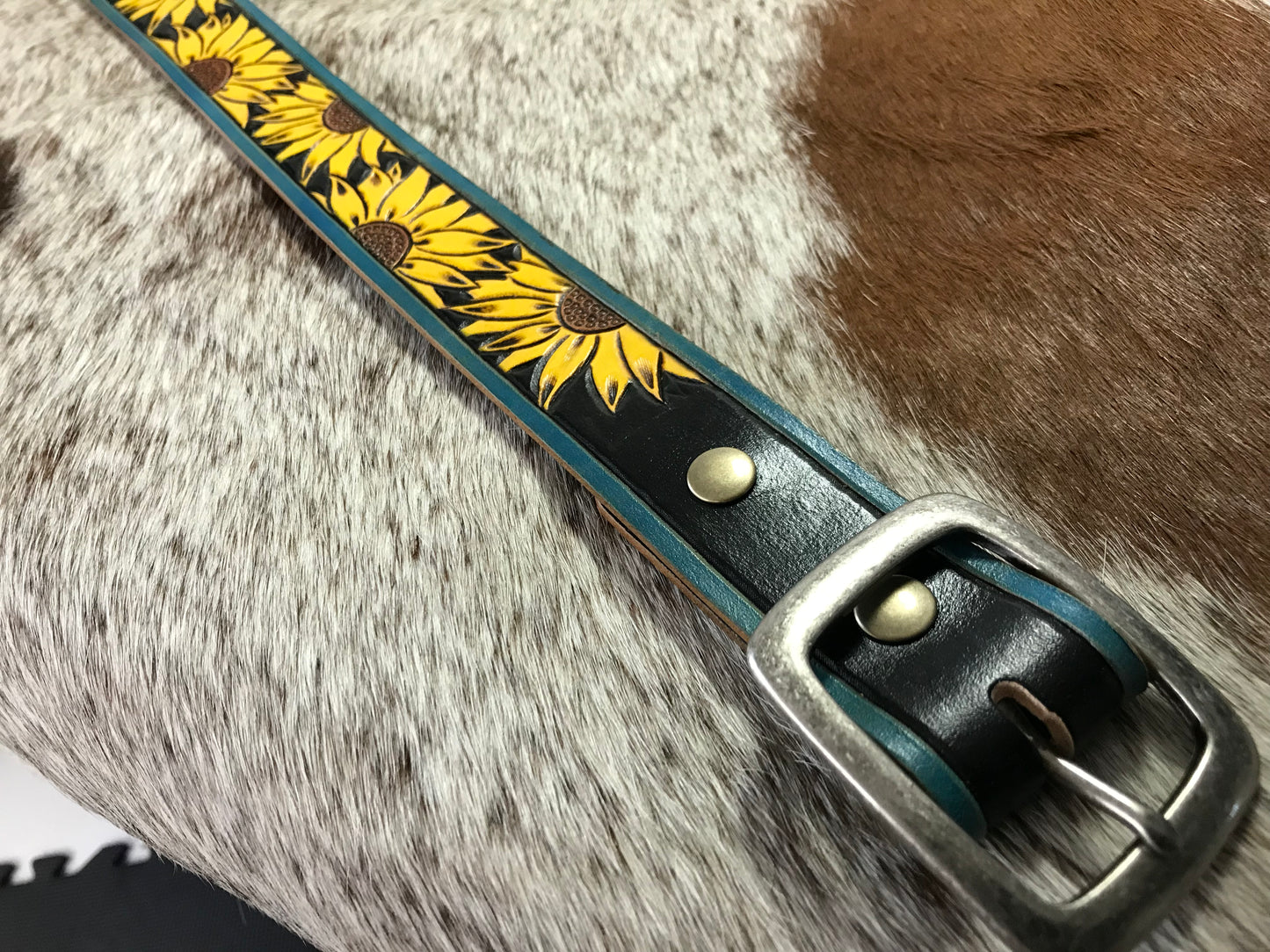Hand painted Sunflower belt